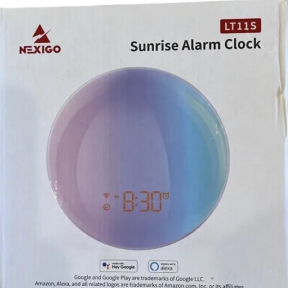 Nexigo Sunrise Alarm Clock Works With Hey Google And Alexa New In Box.